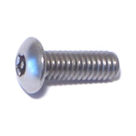 Midwest Fastener #8-32 x 1/2 in Torx Button Machine Screw, Plain 18-8 Stainless Steel, 15 PK 77764